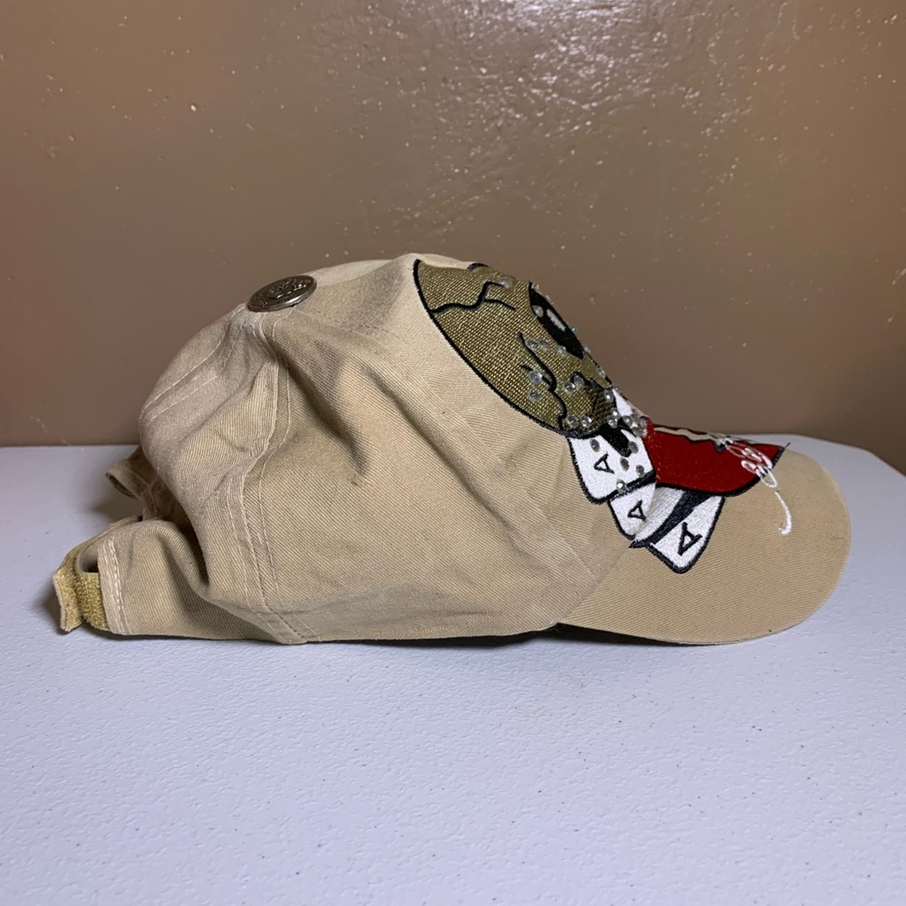Ed Hardy Tan Cap with Skull and Heart Design - Picture 3 of 8